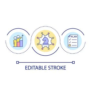 Business strategy loop concept icon 스톡 일러스트