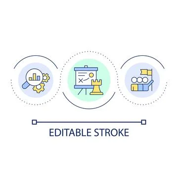 Business strategy loop concept icon Stock Illustration