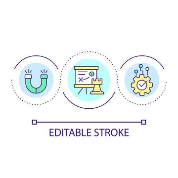 Business strategy loop concept icon イラスト素材