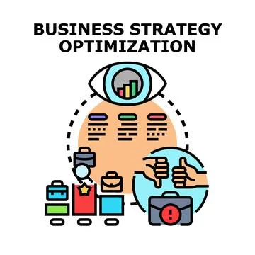 Business strategy optimization process concept vector Stock Illustration