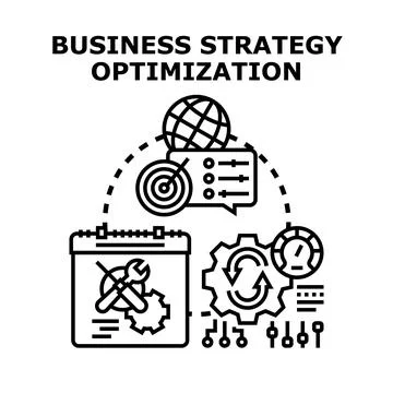Business strategy optimizing process planning and development Stock Illustration