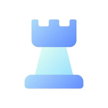 Business strategy pixel perfect flat gradient two-color ui icon Illustrazione stock