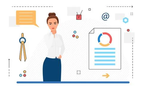Business strategy plan with vision statement value 스톡 일러스트