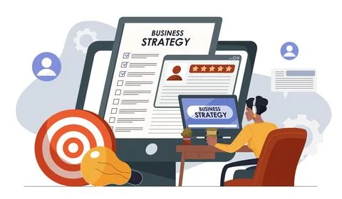 Business strategy planning concept. Vector illustration Stock Illustration