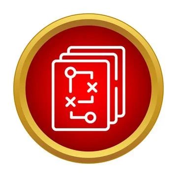 Business strategy planning tactics document icon Stock Illustration