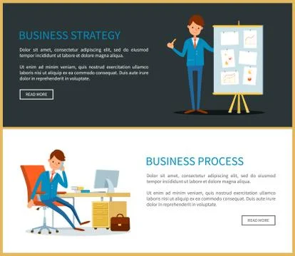 Business Strategy Presentation with Charts Data Stock Illustration