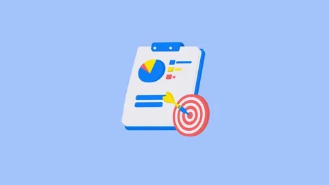 Business Strategy Report Documents 2D Seamless Loop 4K Animation Stock Footage 310464422