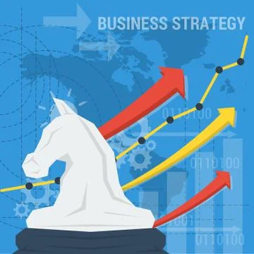 BUSINESS STRATEGY SQUARE background Stock Illustration