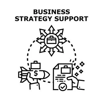 Business strategy support vector concept illustration Stock Illustration
