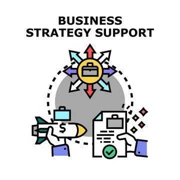 Business strategy support vector concept illustration Stock Illustration