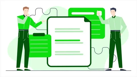 Business strategy team with problem solving concept animated illustration video Stock Footage 279535050