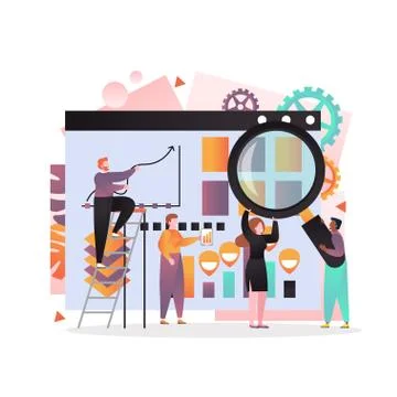Business strategy vector concept for web banner, website page 스톡 일러스트