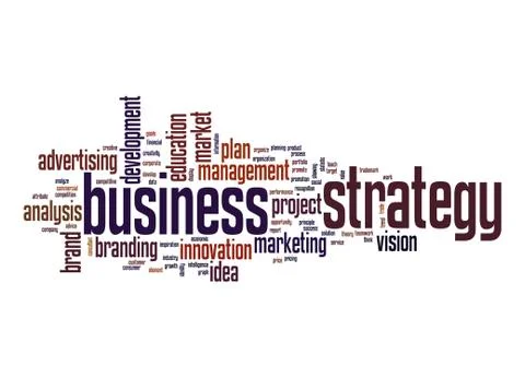 Business strategy word cloud Stock Illustration