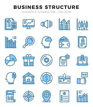 Business Structure icons set. Vector illustration. Stockillustratie
