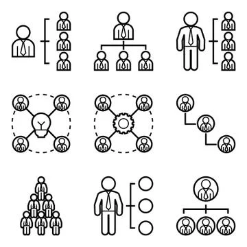 Business Structure Line Stock Illustration