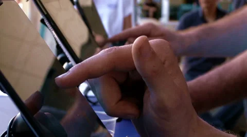 Business. Study. Students. People using,,working digital touchscreen tablet. Stock Footage 63111592