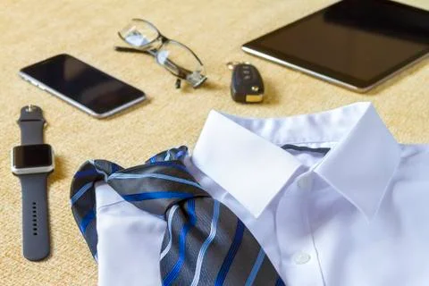 Business, style, clothes and objects concept Stockfoto's