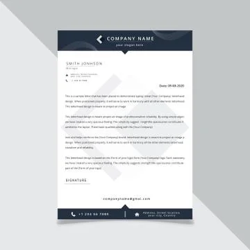 Business style letter head template for your project design Vector Stock Illustration