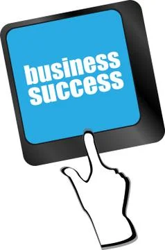 Business success button on computer keyboard key Illustrazione stock