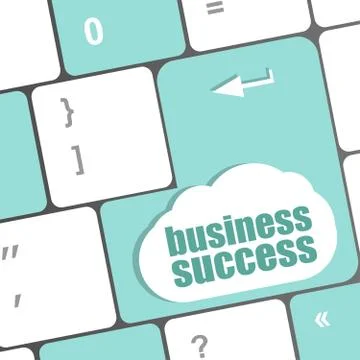 Business success button on computer keyboard key Illustrazione stock