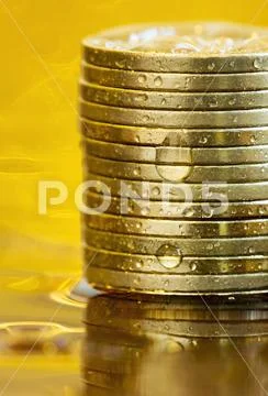 Business success money coins Stock Photos