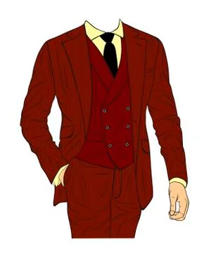 Business suit without head vector illustration. Stock Illustration