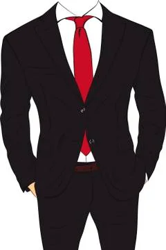 Business suit without head vector illustration. Stock Illustration