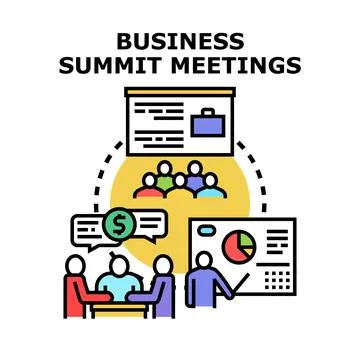 Business summit meeting concept vector illustration 스톡 일러스트