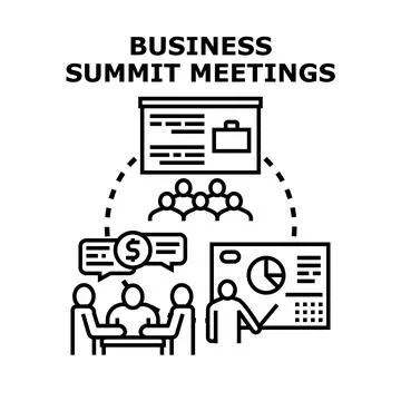 Business summit meeting concept vector illustration 스톡 일러스트