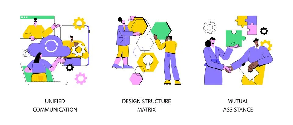 Business support abstract concept vector illustrations. Stock Illustration