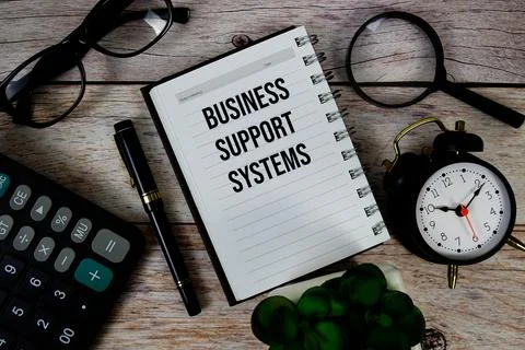 Business Support Systems (BSS) text on notepad, Business and Financial conc.. Foto stock