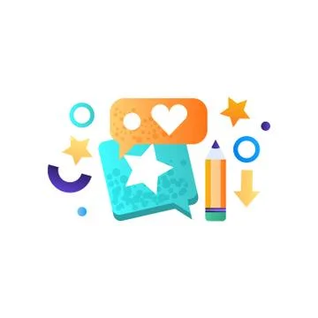 Business symbols, office elements vector Illustration on a white background Stock Illustration