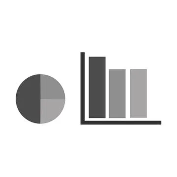 Business table and pie chart infographics close-up Stock Illustration