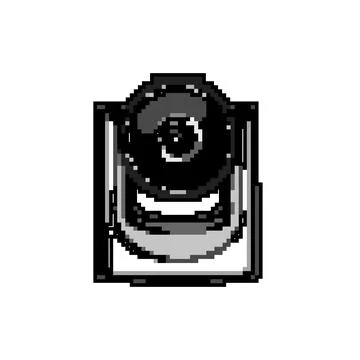 Business table web camera game pixel art vector illustration Illustrazione stock