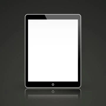 Business tablet with power button Stock Illustration