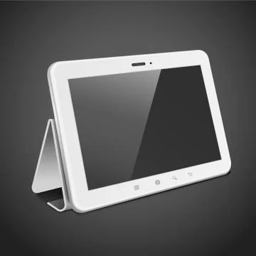 Business tablet with power button Stock Illustration