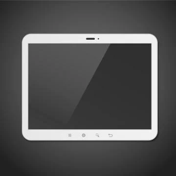 Business tablet with power button Stock Illustration