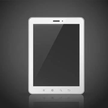 Business tablet with power button Stock Illustration