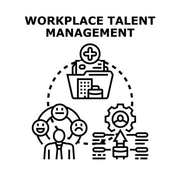 Business talent management system optimizing human resources Stockillustratie