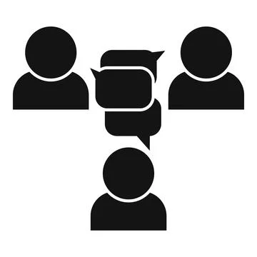 Business talk icon simple vector. Office people Illustration