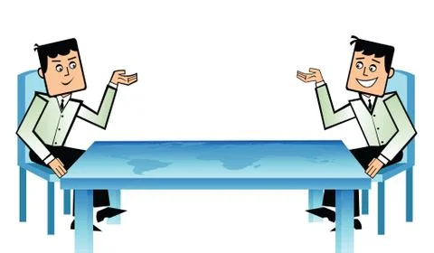 Business talks Stock Illustration