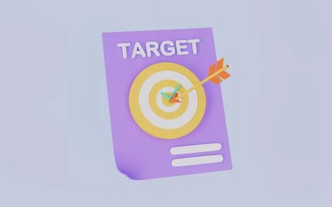 Business target, Project development 3d illustration Stock Illustration