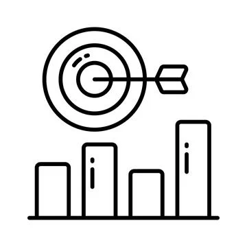 Business target vector design, isolated on white background, business analytics Stock Illustration