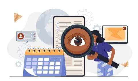 Business task management concept. Vector illustration Stock Illustration