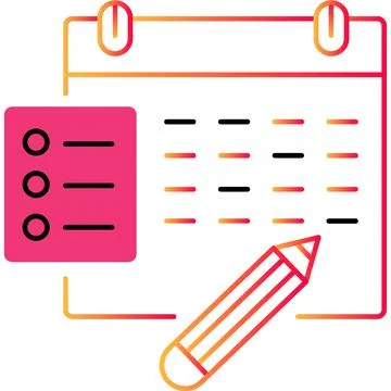 Business task plan icon office management vector Illustrazione stock