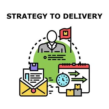 Business task strategy planning and project delivery Stock Illustration