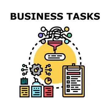 Business tasks workflow planning and management concept イラスト素材