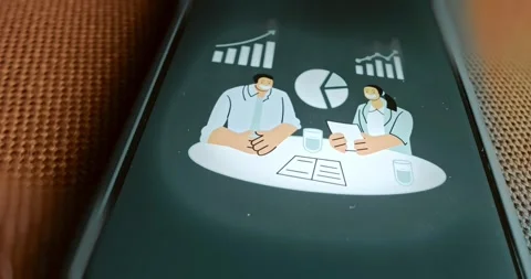 Business team analyzing financial data, presentation Stock Footage 313496359