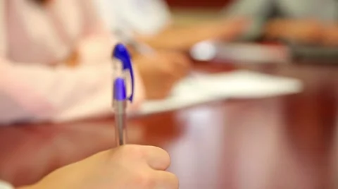 Business team analyzing financial documents Stock Footage 68826445