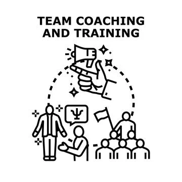 Business team coaching developing professional skills training Stock-Illustration
